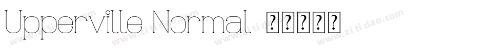 Upperville Normal字体转换